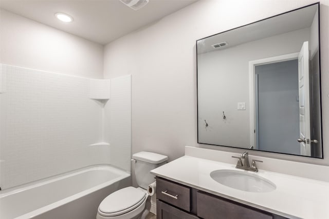 113 Bailey Ranch Dr, Lindsay, TX 76240 - bathroom with toilet, vanity, and shower / tub combination