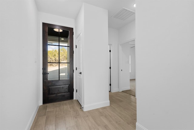 entryway featuring light hardwood / wood-style flooring