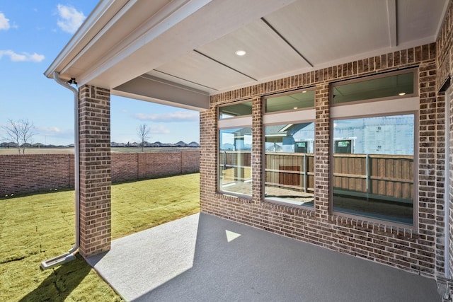 view of patio / terrace with a fenced backyard