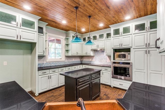 kitchen with white cabinetry and appliances with stainless steel finishes