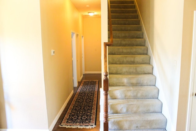 stairs with baseboards