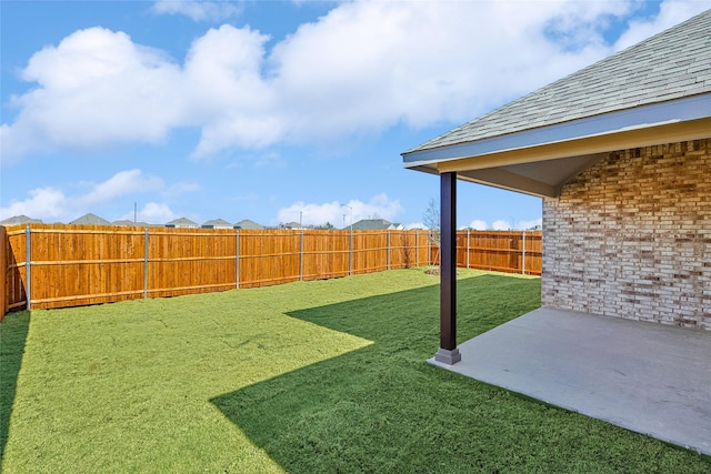 view of yard featuring a patio area