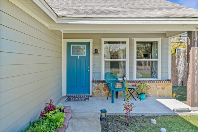 property entrance with a porch