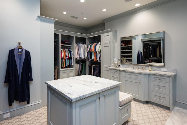 spacious closet with sink