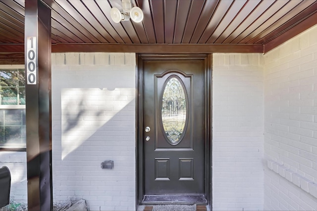 view of doorway to property