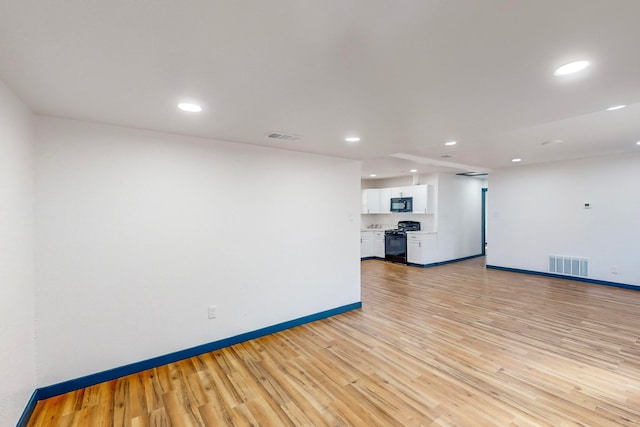 interior space with light hardwood / wood-style floors