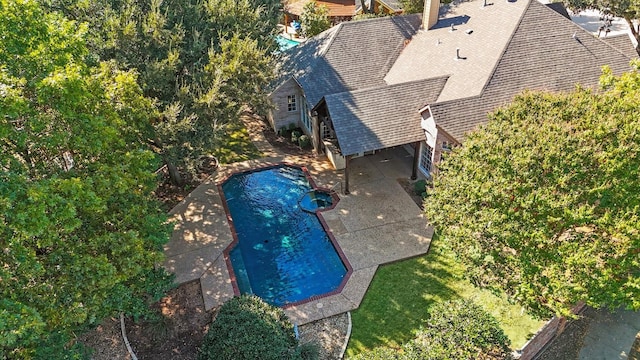 birds eye view of property