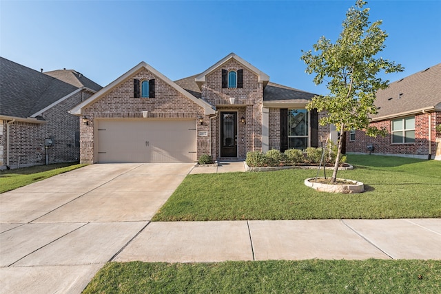 view of front of house with a front yard