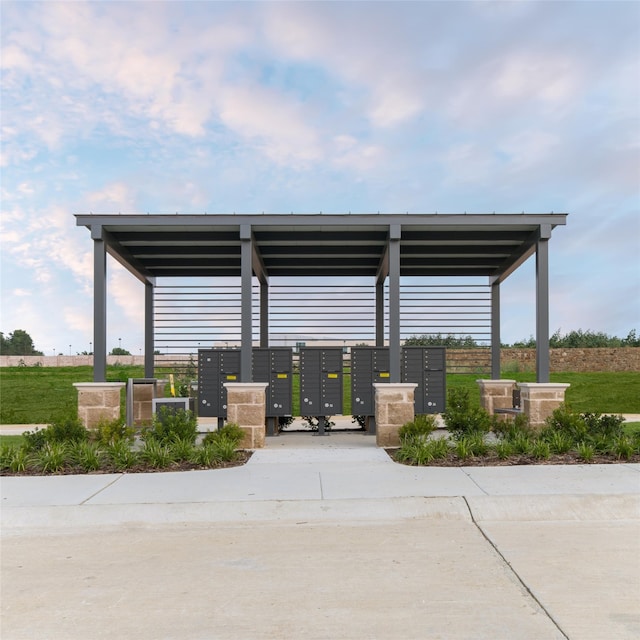 surrounding community featuring a mail area