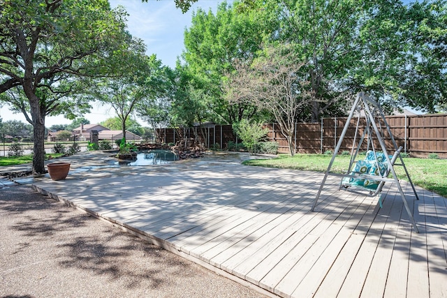 view of wooden deck