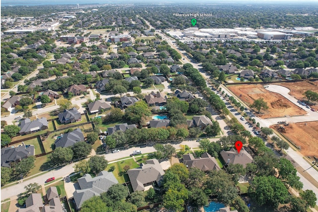 birds eye view of property