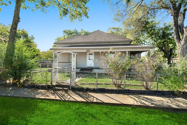 view of front of home featuring covered porch