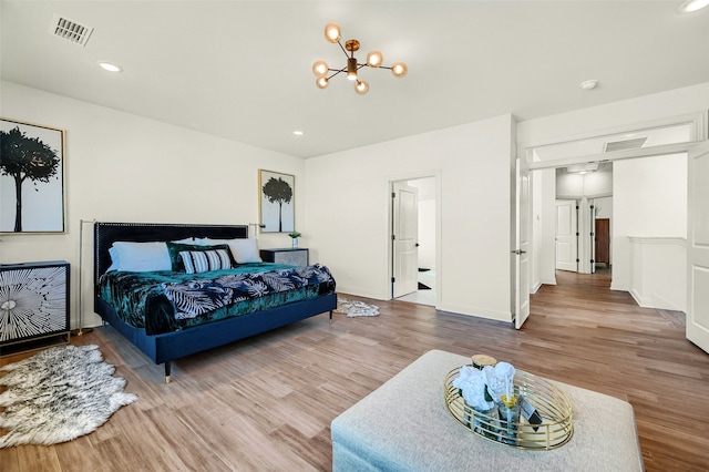 bedroom featuring hardwood / wood-style floors