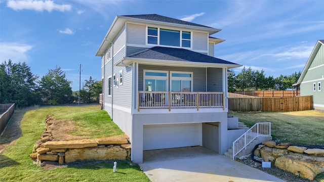 front of property featuring a garage