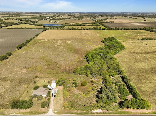 bird's eye view with a rural view