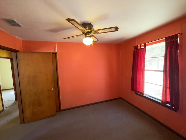 spare room featuring ceiling fan