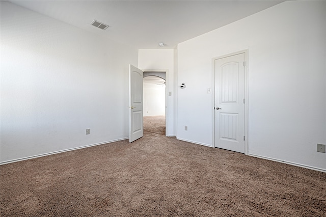 unfurnished bedroom featuring carpet flooring