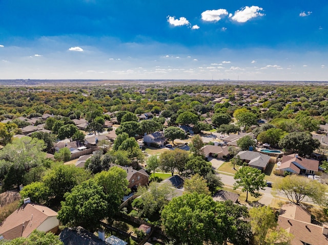 aerial view with a residential view