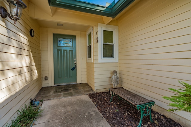 view of doorway to property