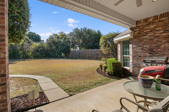 view of yard featuring a patio area