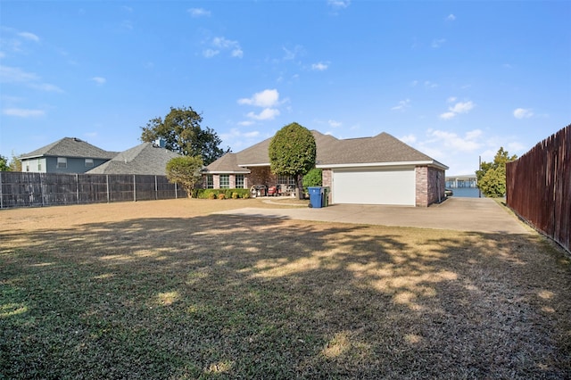 exterior space featuring a garage