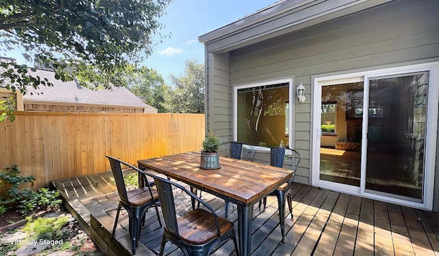 view of wooden deck