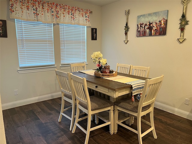 dining room featuring dark wood-type flooring