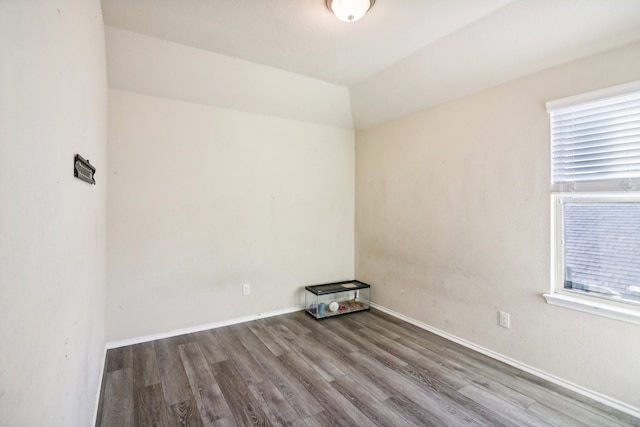 empty room with hardwood / wood-style floors