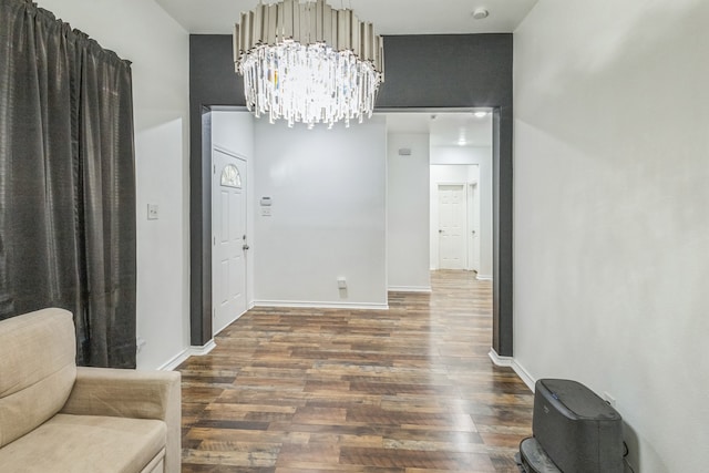 interior space featuring dark hardwood / wood-style floors