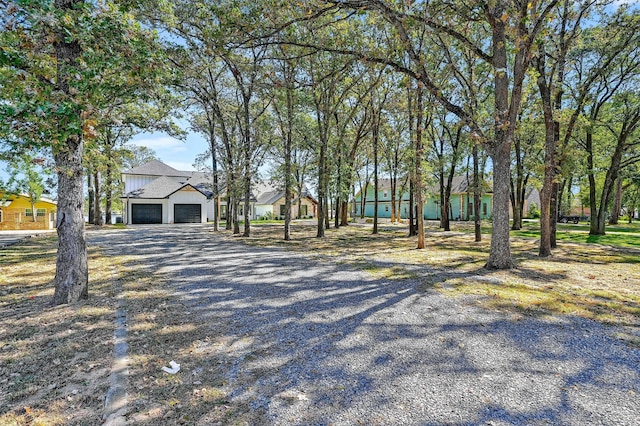 view of front facade with a garage