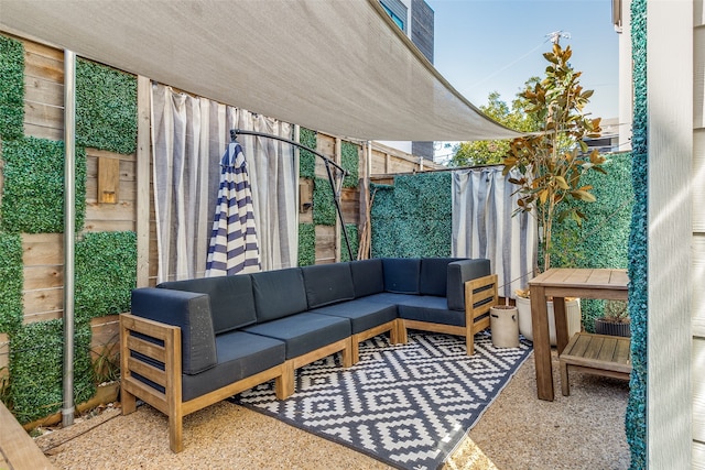 view of patio / terrace featuring outdoor lounge area