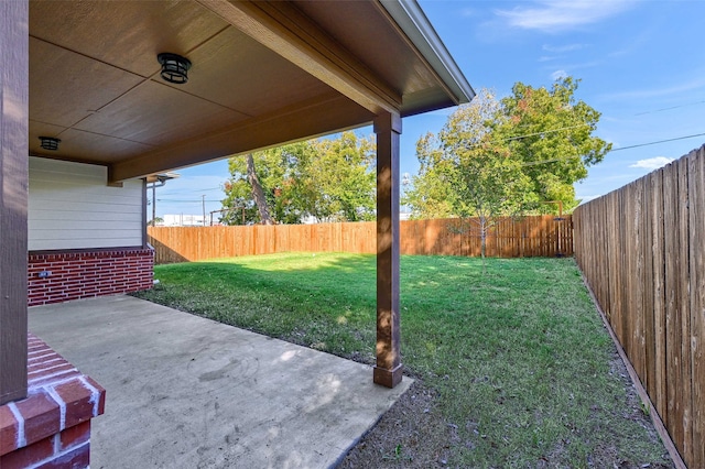 view of yard featuring a patio