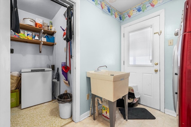 view of laundry area