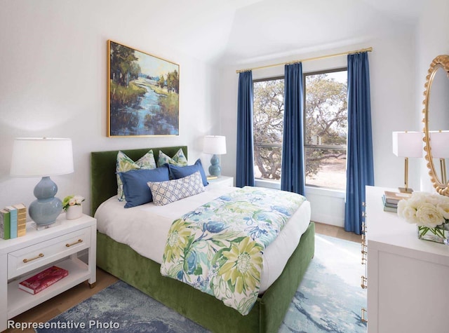 bedroom featuring hardwood / wood-style flooring