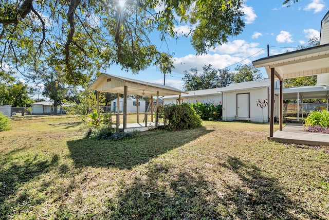 view of yard with a patio