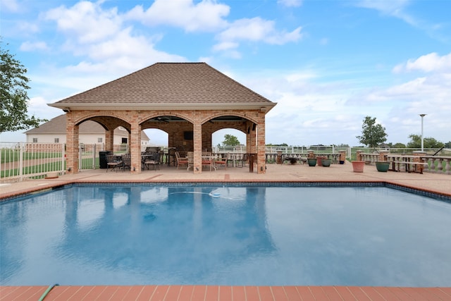 view of pool with a patio