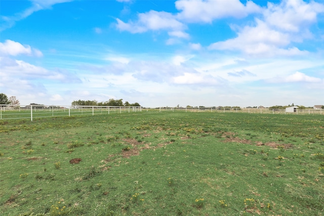 view of yard featuring a rural view