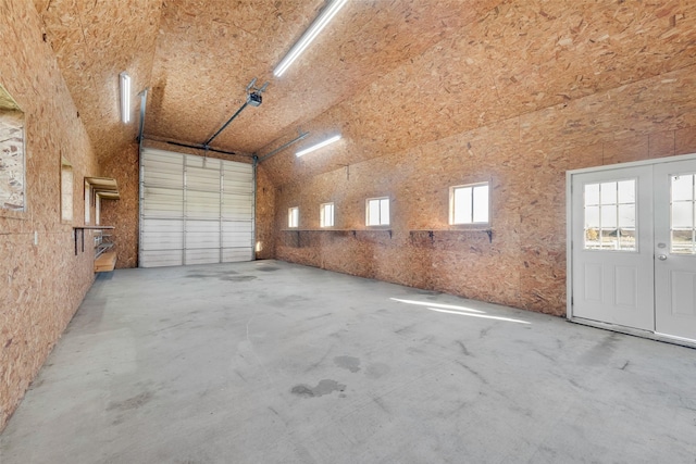 garage with french doors