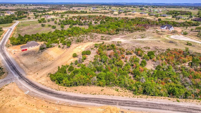 bird's eye view with a rural view