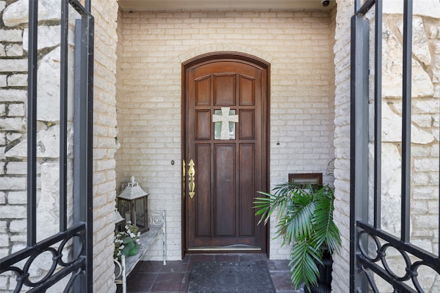 view of doorway to property