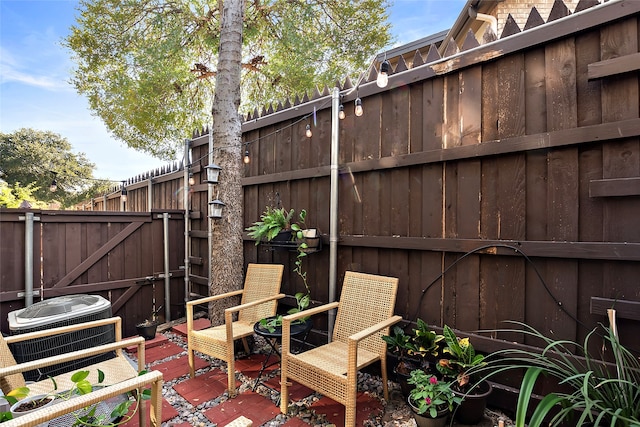 view of patio / terrace featuring a wooden deck