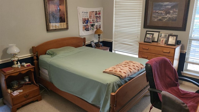 view of carpeted bedroom