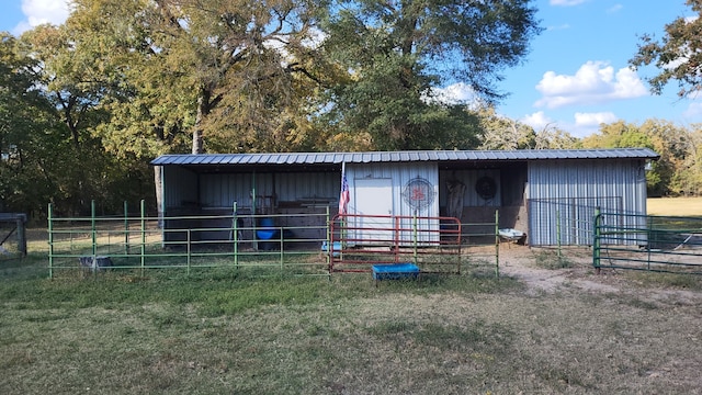 view of horse barn