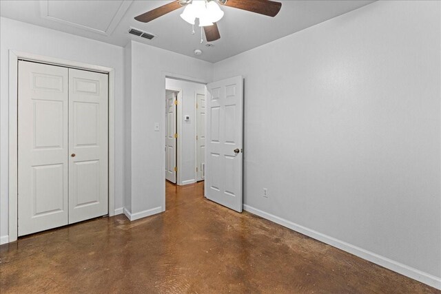 spare room with concrete flooring