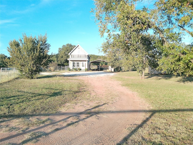 view of front facade with a gazebo and a front lawn