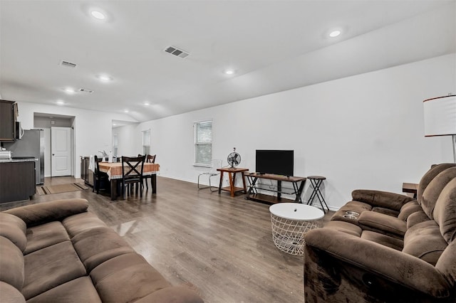 living room featuring wood-type flooring