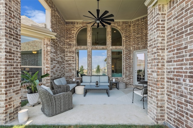 view of patio / terrace with an outdoor hangout area