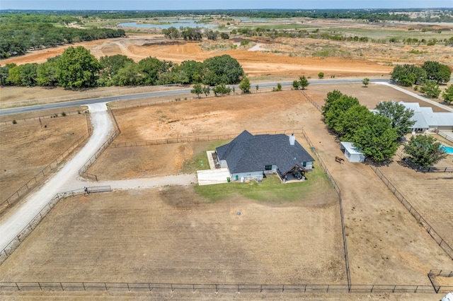 bird's eye view featuring a rural view