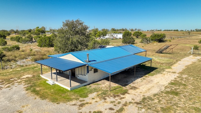 drone / aerial view featuring a rural view