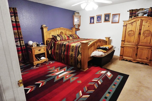 101 Scenic Dr, Dublin, TX 76446 - carpeted bedroom with ceiling fan